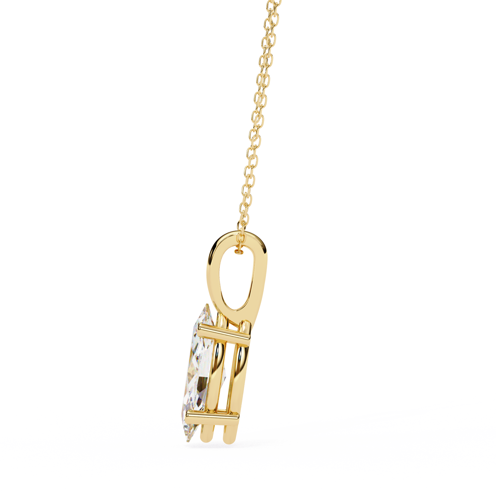 Solitairekart 0.93ct  Marquise-Cut Natural Diamond Solitaire Pendant-H Color, VS1 Clarity